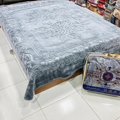 پتو گلبافت مدل گلبرجسته یکنفره سایز 220×160 سانتی متر