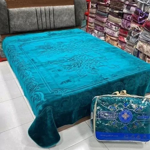 پتو گلبافت مدل گلبرجسته یکنفره سایز 220×160 سانتی متر