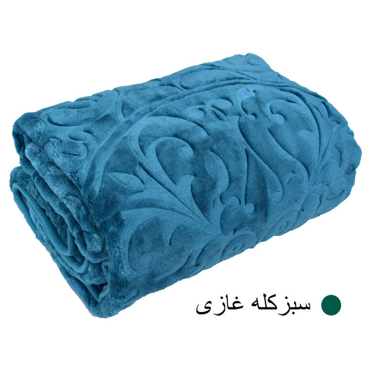 پتو گلبافت مدل گلبرجسته یکنفره سایز 220×160 سانتی متر