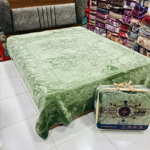 پتو گلبافت مدل گلبرجسته یکنفره سایز 220×160 سانتی متر