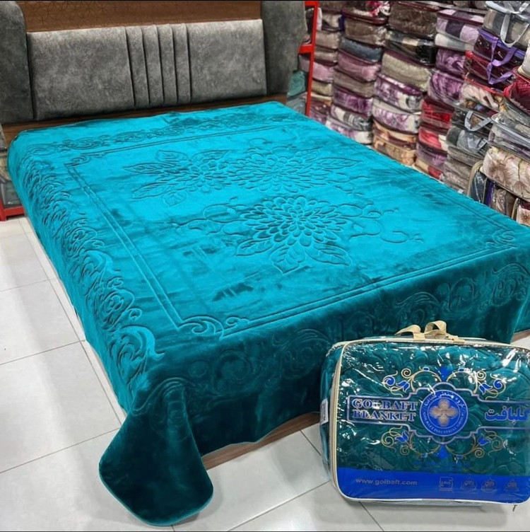 پتو گلبافت مدل گلبرجسته یکنفره سایز 220×160 سانتی متر