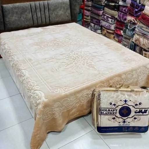 پتو گلبافت مدل گلبرجسته دو نفره سایز 220×240