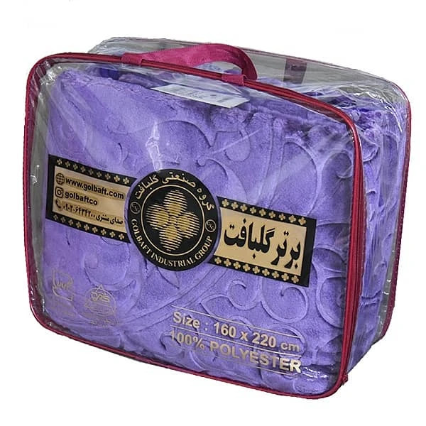 پتو گلبافت مدل گلبرجسته دو نفره سایز 220×240