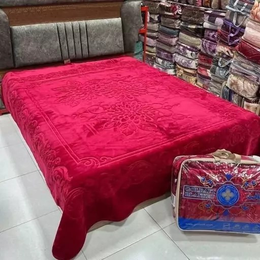 پتو گلبافت مدل گلبرجسته دو نفره سایز 220×240