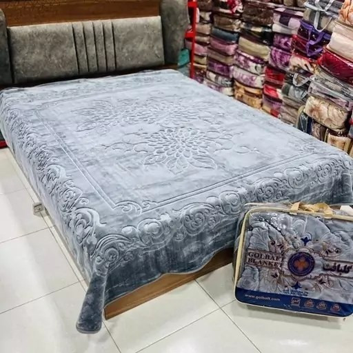 پتو گلبافت مدل گلبرجسته دو نفره سایز 220×240