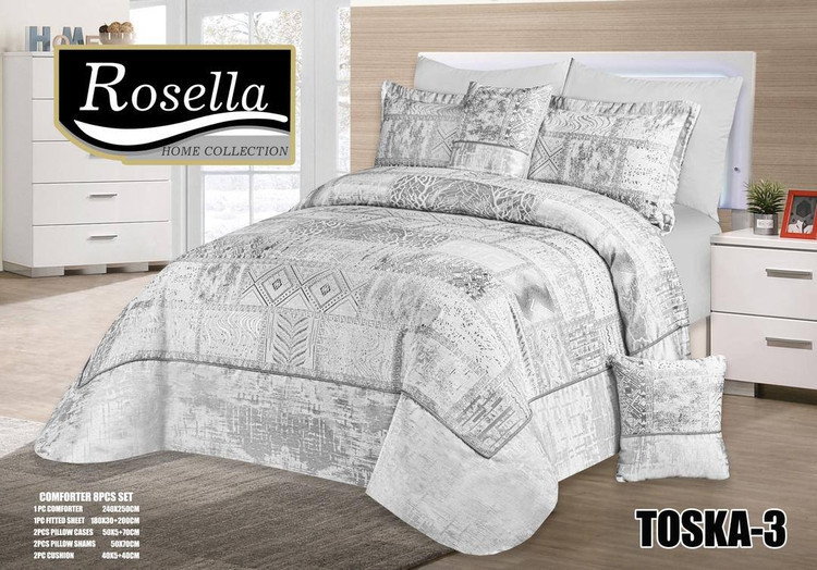 سرویس خواب روزلا مدل Toska دو نفره ۸ تکه