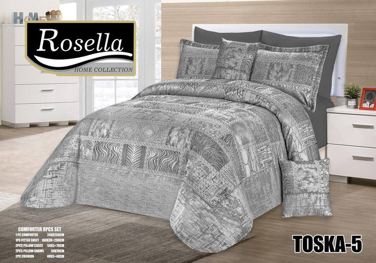سرویس خواب روزلا مدل Toska دو نفره ۸ تکه