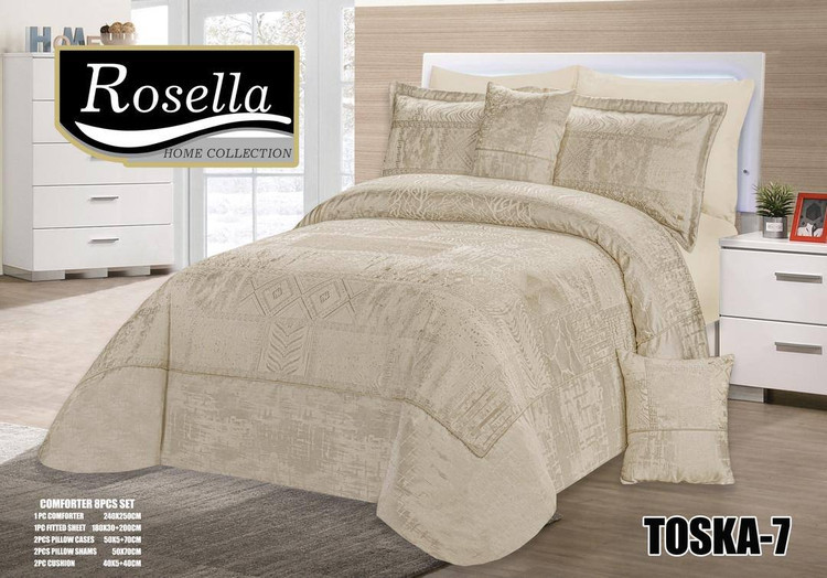سرویس خواب روزلا مدل Toska دو نفره ۸ تکه