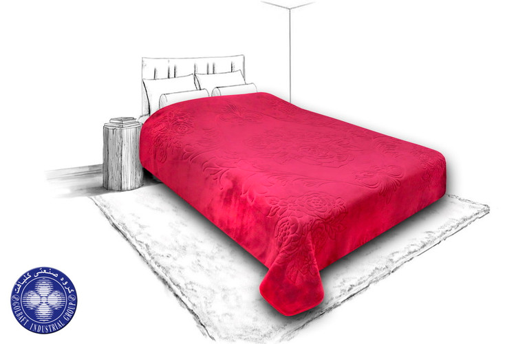 پتو گلبافت مدل گلبرجسته یکنفره سایز 220×160 سانتی متر